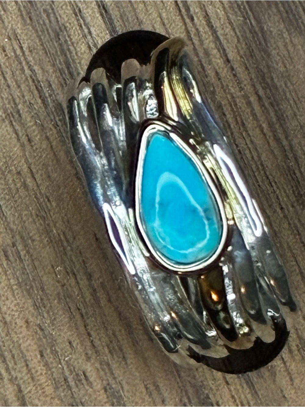 Silpada’s Turquoise Teardrop Sterling Silver Ring size 8 new